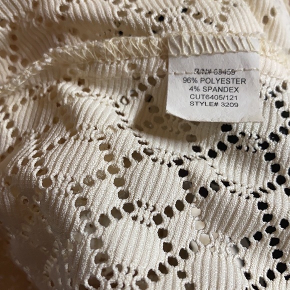 J Valdi; Off White; Eyelet; Swim Cover Up; M - Picture 11 of 12